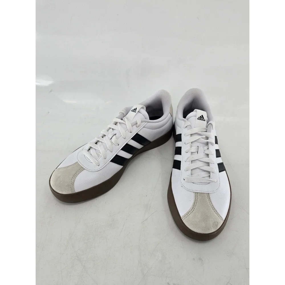 Adidas VL Court 3.0 Sneakers Mens 10 White Black Gum Sole Low Top -Good